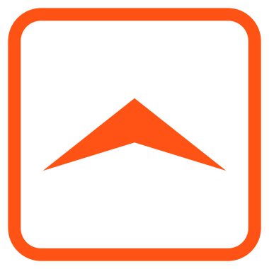 Vektör simgesi bir çerçeve içinde yukarı ok ucu