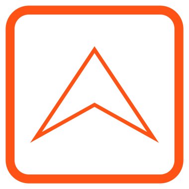 Vektör simgesi bir çerçeve içinde yukarı ok ucu