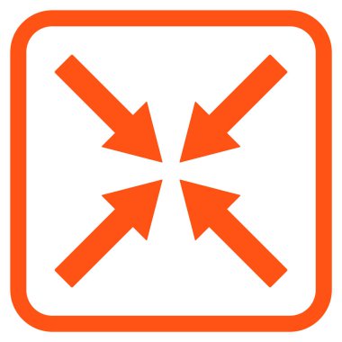 Merkezi oklar bir çerçeve içinde simge vektör