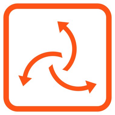 Santrifüj oklar bir çerçeve içinde simge vektör