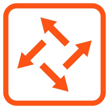 Santrifüj oklar bir çerçeve içinde simge vektör