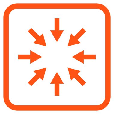 Kompakt oklar bir çerçeve içinde simge vektör