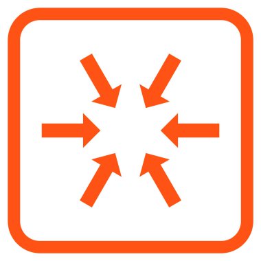 Kompakt oklar bir çerçeve içinde simge vektör