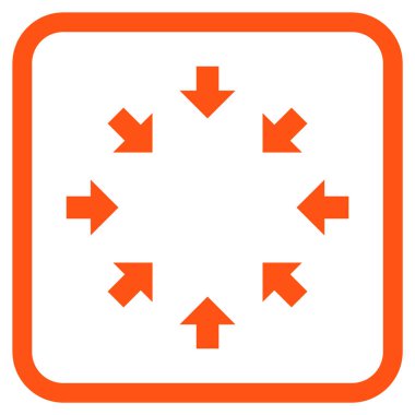 Kompakt oklar bir çerçeve içinde simge vektör