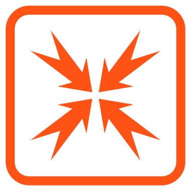 Sıkıştırma ok bir çerçeve içinde simge vektör