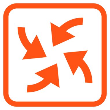 Siklon oklar bir çerçeve içinde simge vektör