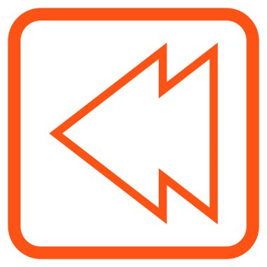 Yön sol vektör simgesi bir çerçeve içinde