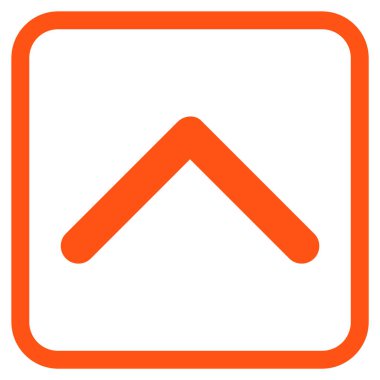 Yön yukarı vektör simgesi bir çerçeve içinde