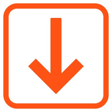 Bir çerçeve içinde ok vektör simgesi