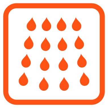 Damla vektör simgesi bir çerçeve içinde