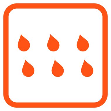 Damla vektör simgesi bir çerçeve içinde