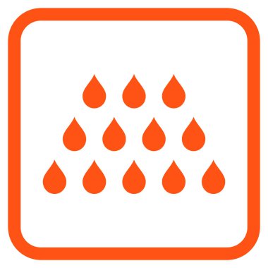 Damla vektör simgesi bir çerçeve içinde