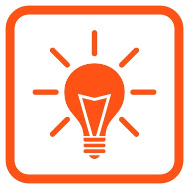 Elektrik ışığı vektör simgesi bir çerçeve içinde