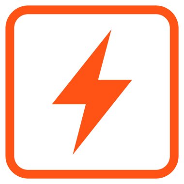 Elektrik Strike vektör simgesi bir çerçeve içinde