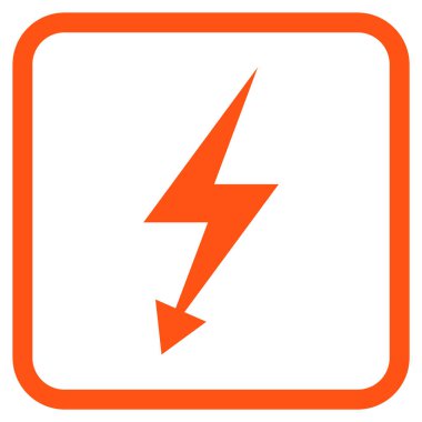 Elektrik Strike vektör simgesi bir çerçeve içinde