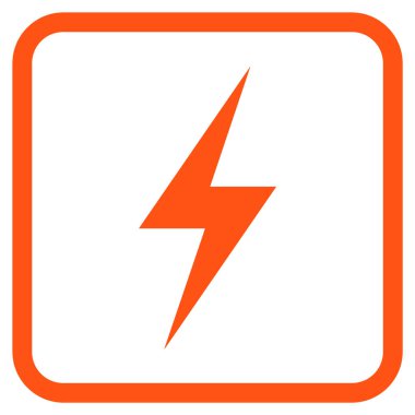 Elektrik vektör simgesi bir çerçeve içinde