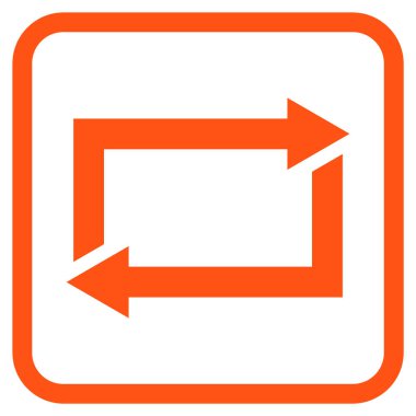 Exchange oklar bir çerçeve içinde simge vektör