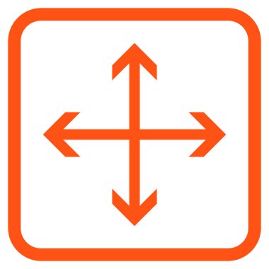 Genişletin okları vektör simgesi bir çerçeve içinde