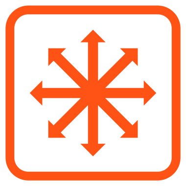 Genişletin okları vektör simgesi bir çerçeve içinde