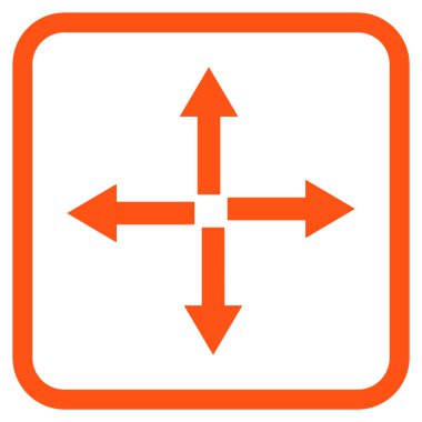 Genişletin okları vektör simgesi bir çerçeve içinde