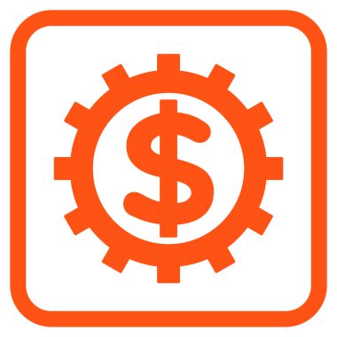 Finans sektöründe vektör simgesi bir çerçeve içinde