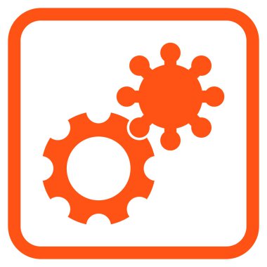 Gears'ı vektör simgesi bir çerçeve içinde