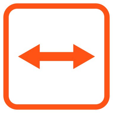 Yatay Çevir vektör simgesi bir çerçeve içinde