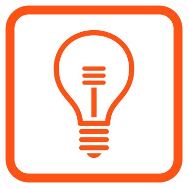 Lamba ampul vektör simgesi bir çerçeve içinde