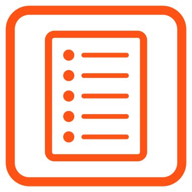 Liste sayfa vektör simgesi bir çerçeve içinde