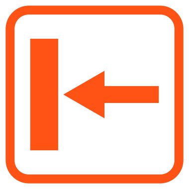 Sol vektör simgesi bir çerçeve içinde hareket