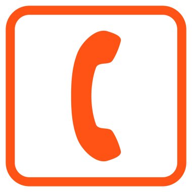 Telefon alıcı vektör simgesi bir çerçeve içinde