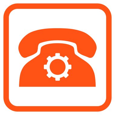 Telefon ayarları vektör simgesi bir çerçeve içinde