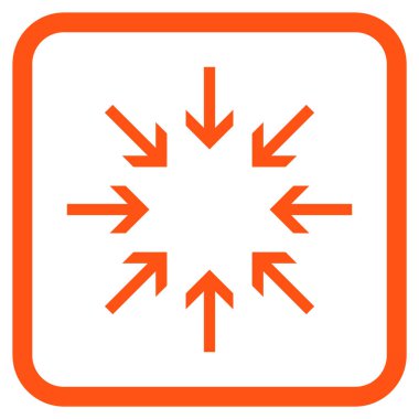 Basınç oklar bir çerçeve içinde simge vektör