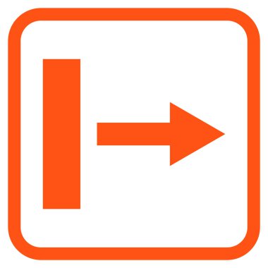 Doğru vektör simgesi bir çerçevede çekin