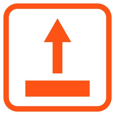 Vektör simgesi bir çerçeve içinde yukarı çekin