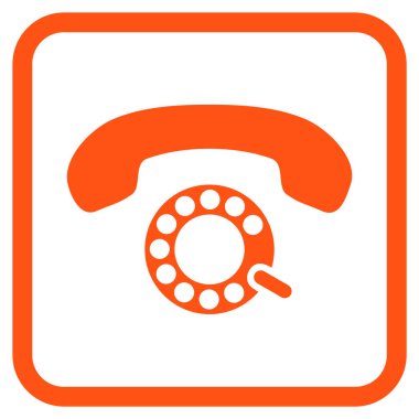 Pulse Dialing Vector Icon In a Frame clipart