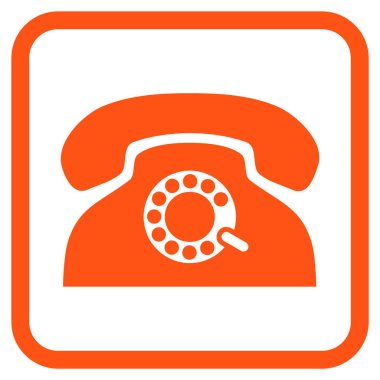 Nabız telefon vektör simgesi bir çerçeve içinde