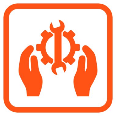 Onarım hizmeti vektör simgesi bir çerçeve içinde