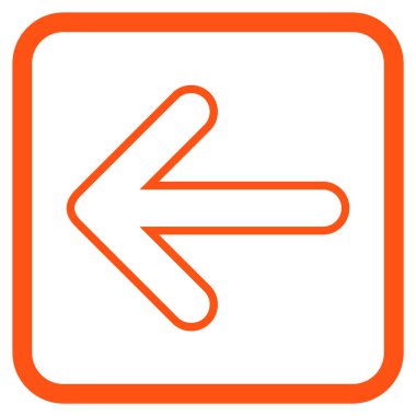 Yuvarlak ok vektör simgesi bir çerçevede yaptı.