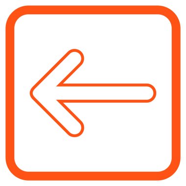 Yuvarlak ok vektör simgesi bir çerçevede yaptı.