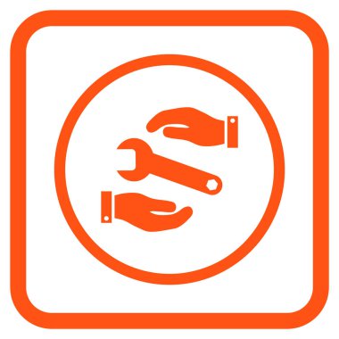 Hizmet vektör simgesi bir çerçeve içinde