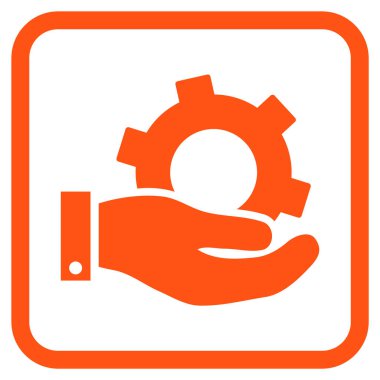 Hizmet vektör simgesi bir çerçeve içinde