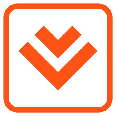 Vektör simgesi bir çerçeve içinde aşağı kaydır