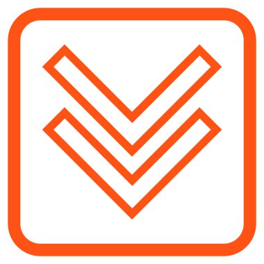 Vektör simgesi bir çerçeve içinde aşağı kaydır