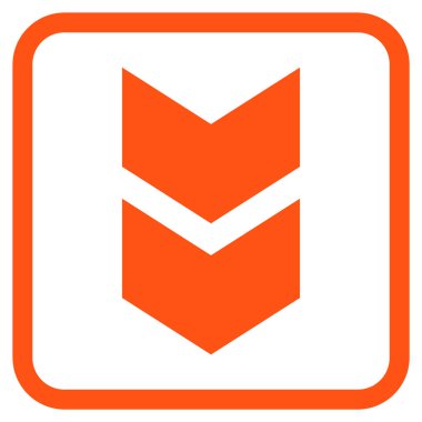 Vektör simgesi bir çerçeve içinde aşağı kaydır