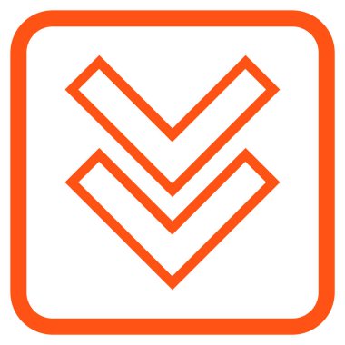 Vektör simgesi bir çerçeve içinde aşağı kaydır