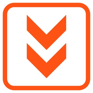 Vektör simgesi bir çerçeve içinde aşağı kaydır