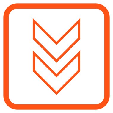 Vektör simgesi bir çerçeve içinde aşağı kaydır