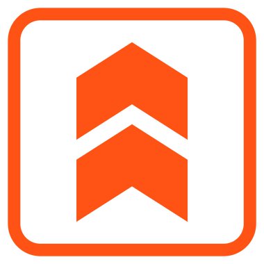 Vektör simgesi bir çerçeve içinde yukarı kayması