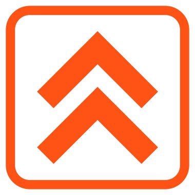 Vektör simgesi bir çerçeve içinde yukarı kayması